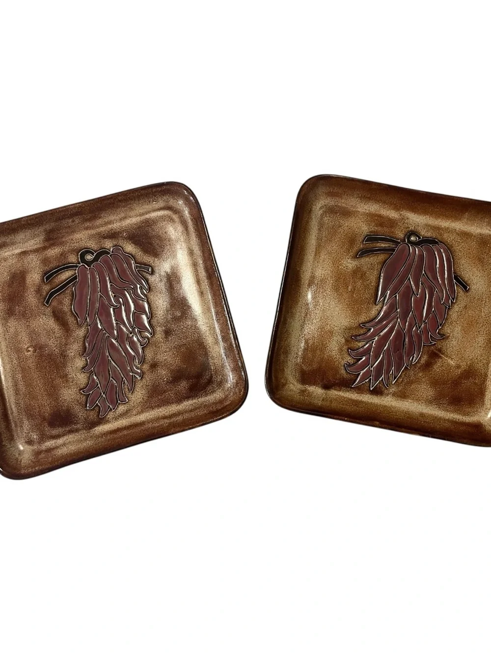 Design by Mara Desert Chilies Stoneware Salad Plates Set of 2 – 8.5” – Mexico
